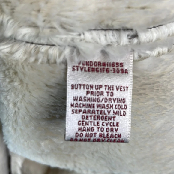 VINTAGE Northern Reflections Faux Suede And Fur Patchwork Vest Western Cowgirl L - Picture 7 of 9